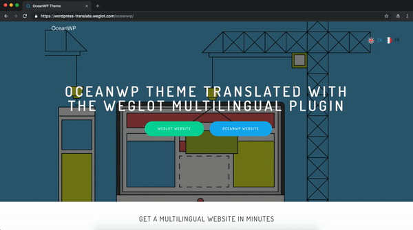 Oceanwp translate with Weglot