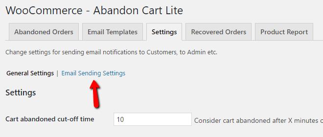 email settings