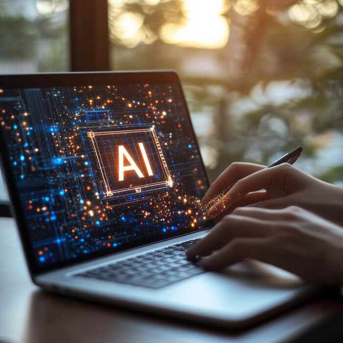 representation of AI-generated content being edited by human