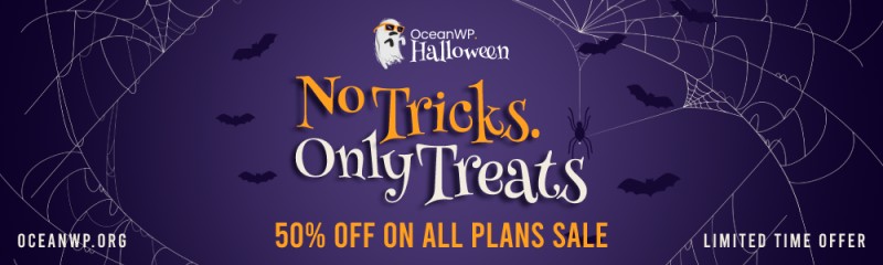 OceanWP Halloween 2022 sales banner