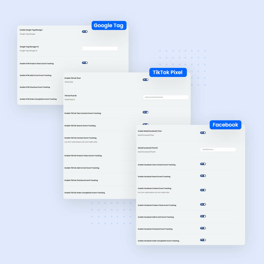 New OceanWP premium feature pixel tracker for WooCommerce and business websites