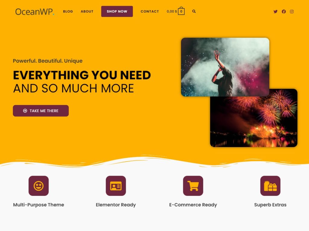 OceanWP best free WordPress theme screenshot