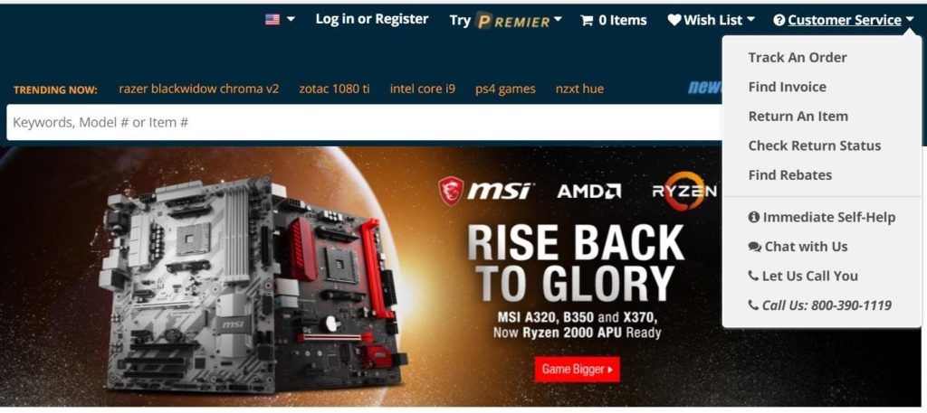 newegg support