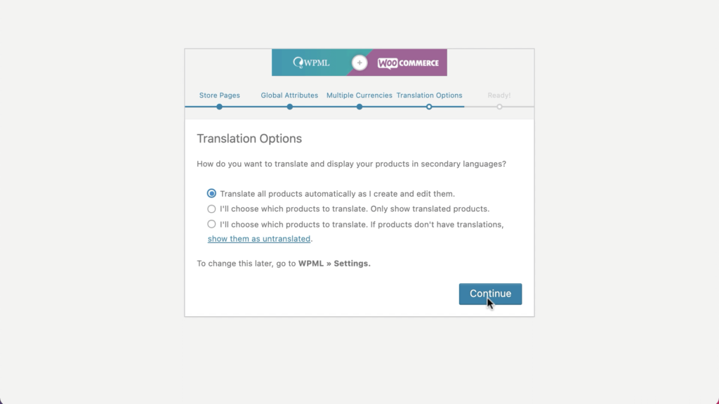 translate woocommerce site