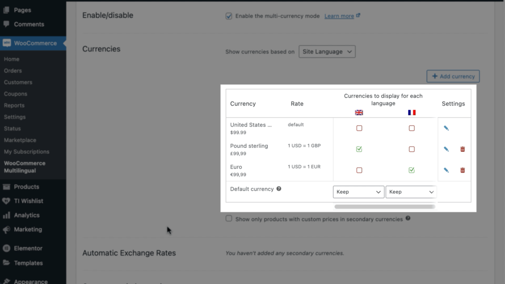 translate woocommerce store