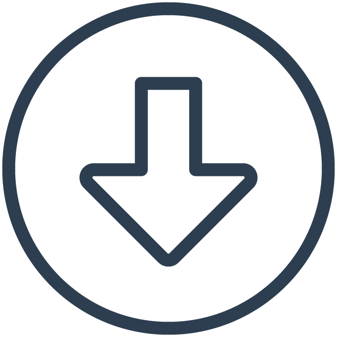 oceanwp svg icon circle down arrow