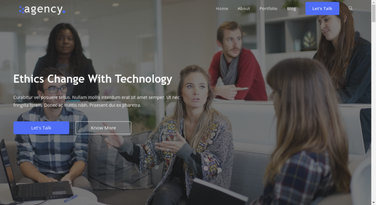 screenshot of the Agency WordPess templates for digital agency, seo agency, marketing agency based on the OceanWP best marketing WordPress theme