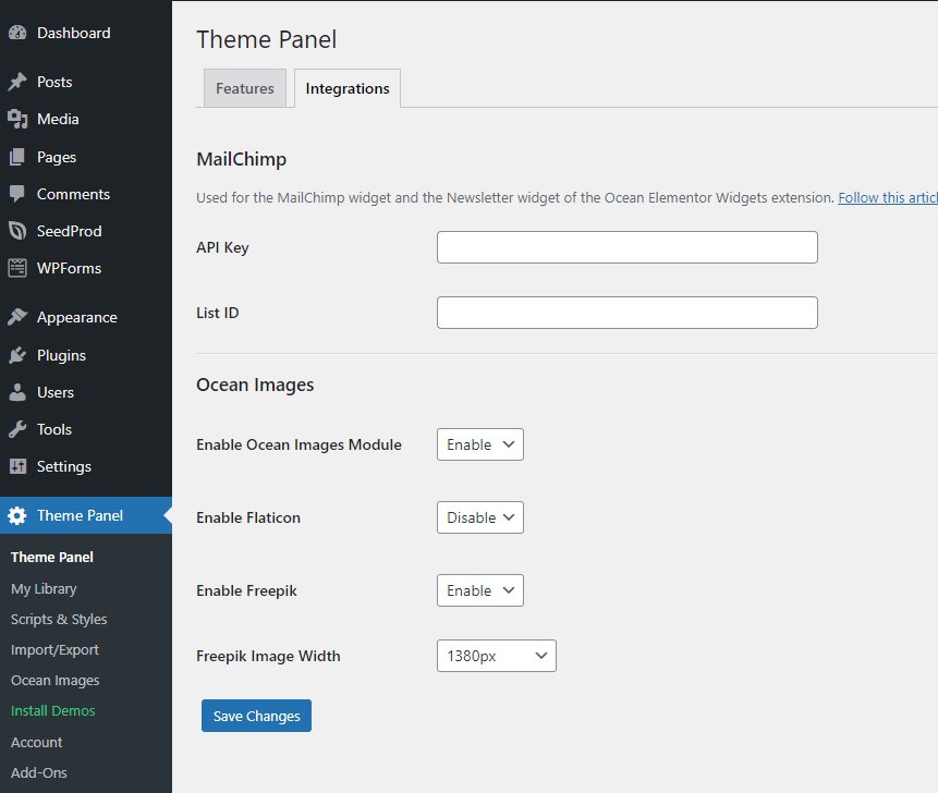 OceanWP Update: preview of the new Direct Image Import and how to apply image settings