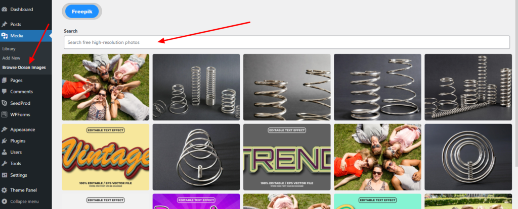 OceanWP Update: preview of the new Direct Image Import and how the image import functions