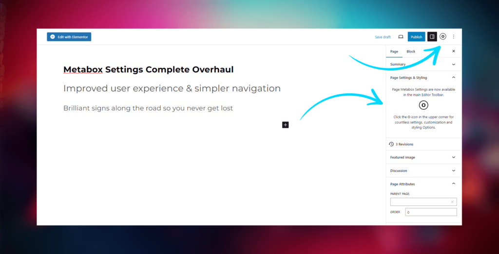 New OceanWP Metabox Settings improved user experience