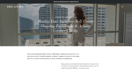 life coach website made with wordpress oceanwp