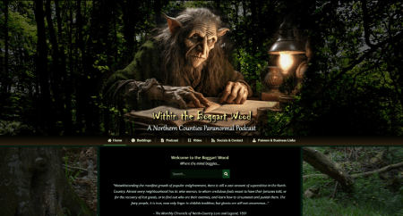 paranormal stories podcast website made with oceanwp homepage