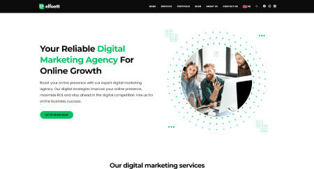digital marketing website made with oceanwp homepage