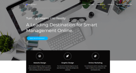 web and graphics design website made with oceanwp homepage