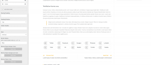 Social sharing settings