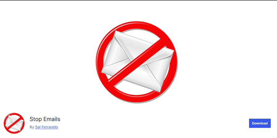 Stop Emails WordPress plugin for web design WordPress repository screenshot